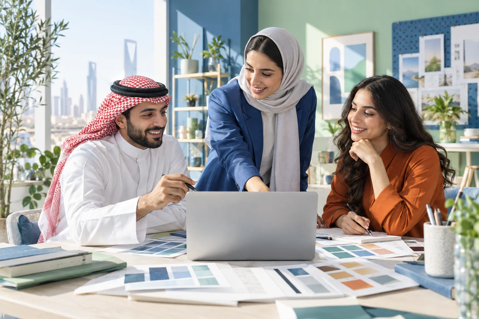 فريق إبداعي سعودي يتعاون في استوديو مشرق